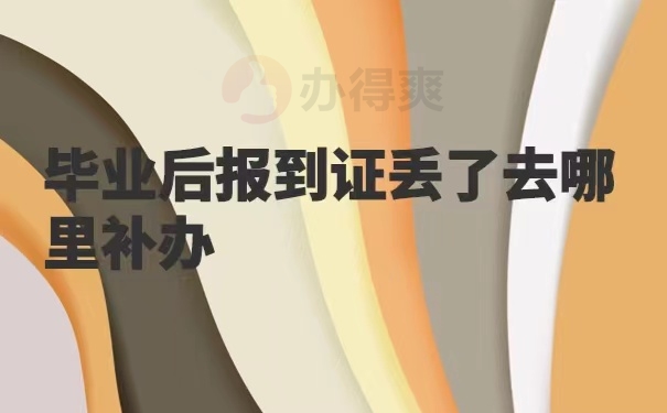 毕业后报到证丢了去哪里补办