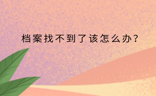 档案丢了对今后有什么影响？