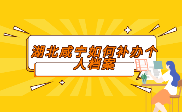 湖北咸宁如何补办个人档案