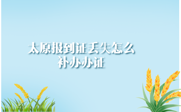 在山西太原工作,报到证丢失怎么补办呢?这里有解决方案