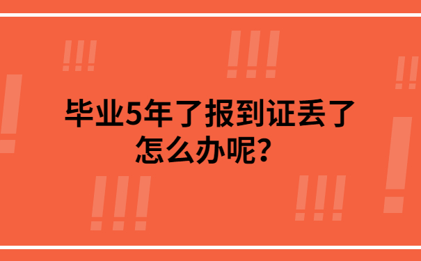 毕业5年了报到证丢了怎么办呢？解决方法来啦！