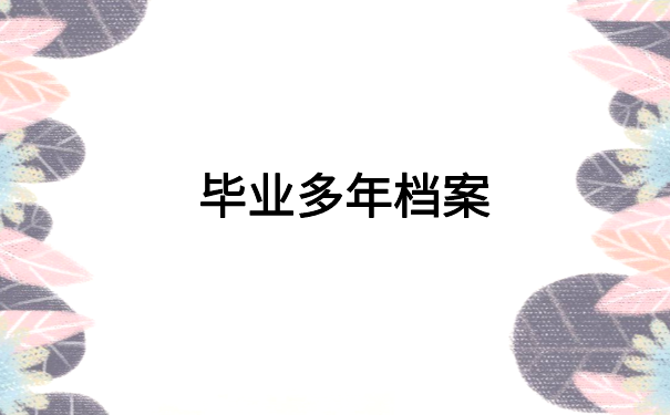 毕业多年个人档案在哪里查询？答案都在这里啦！