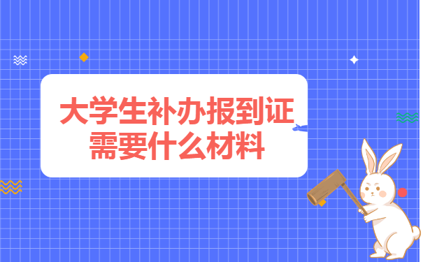 大学生补办报到证需要什么材料?
