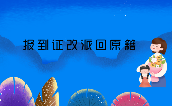 毕业生报到证回原籍怎么改派?